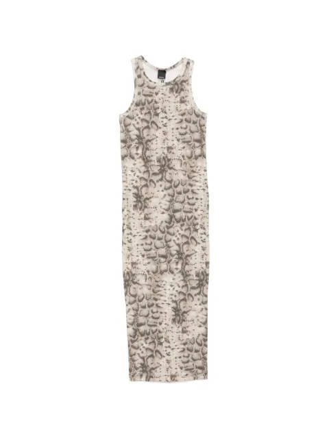 PINKO vestido midi con animal print