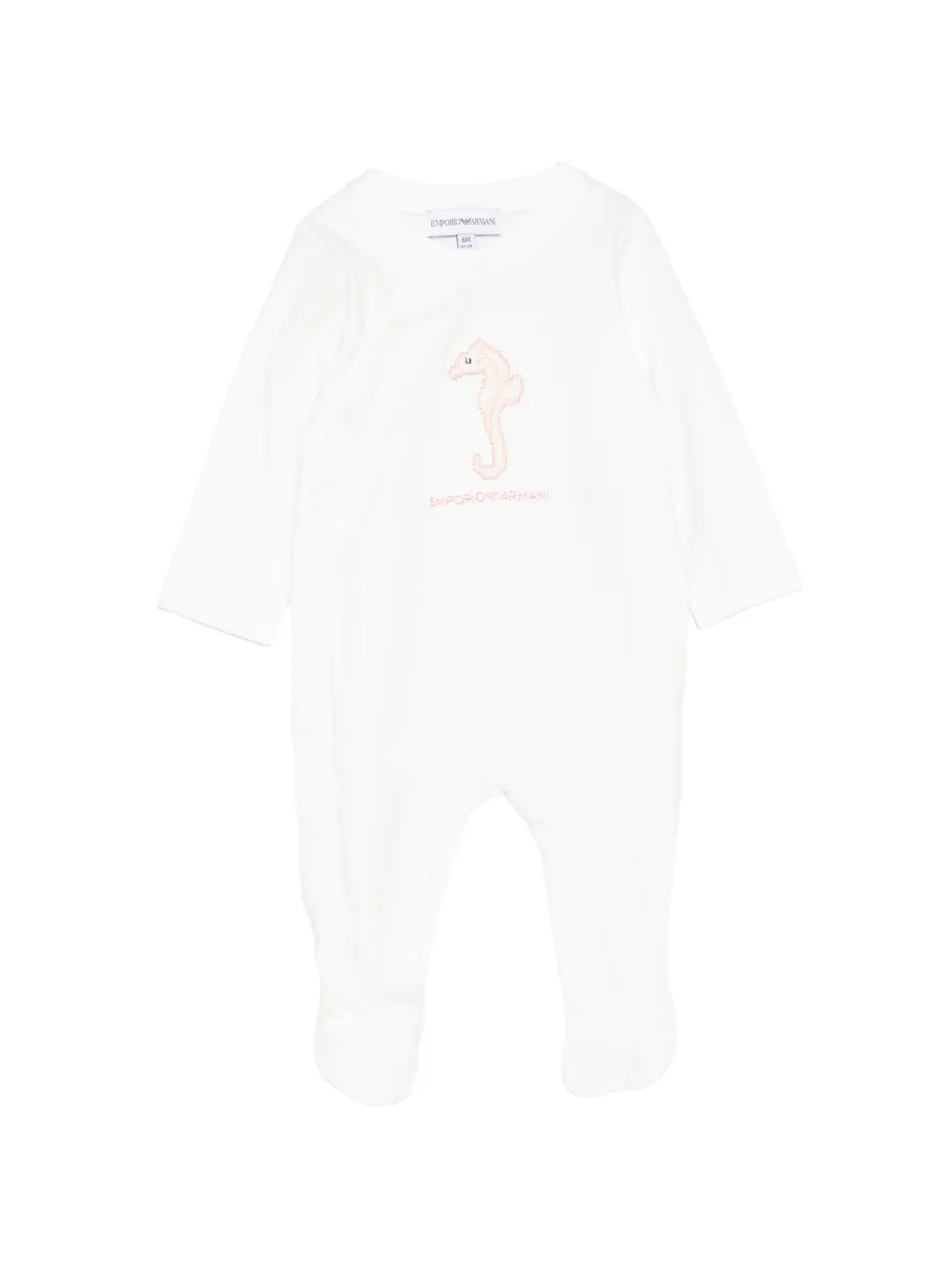 Emporio Armani Kids seahorse-embroidery pajamas - Bianco