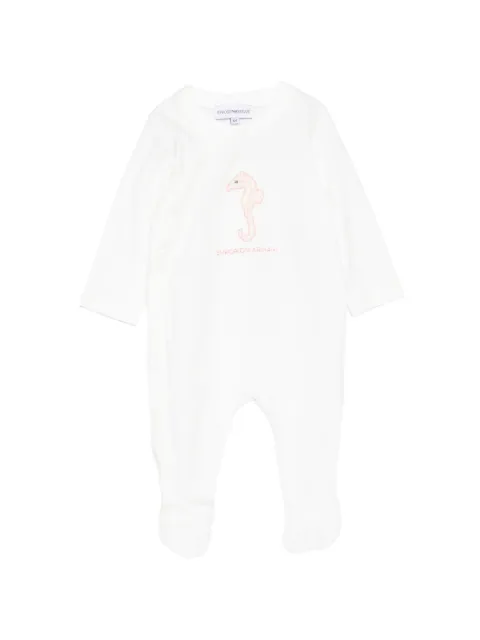 Emporio Armani Kids seahorse-embroidery pajamas 