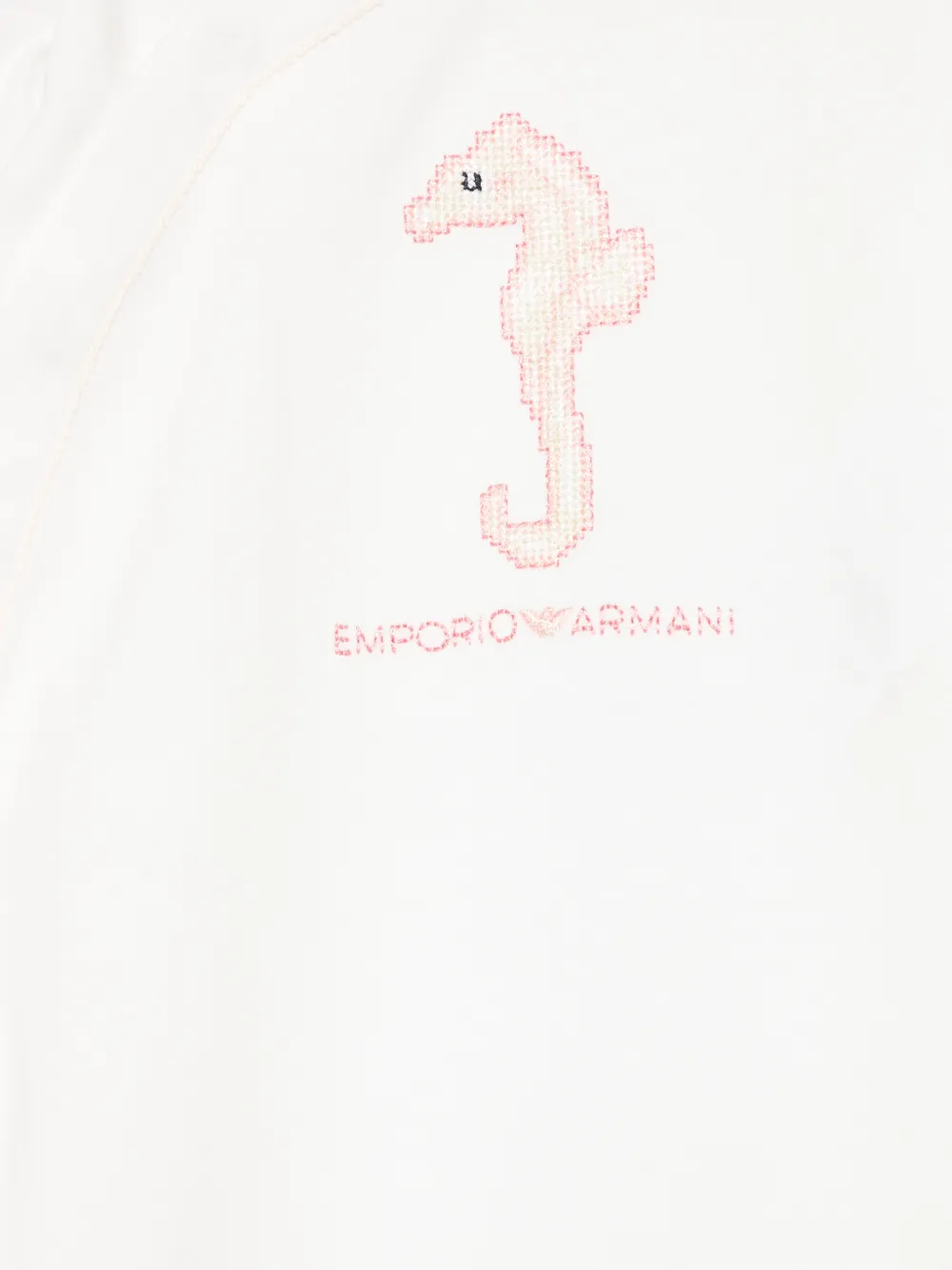 Emporio Armani Kids Pyjama met geborduurd zeepaard Wit