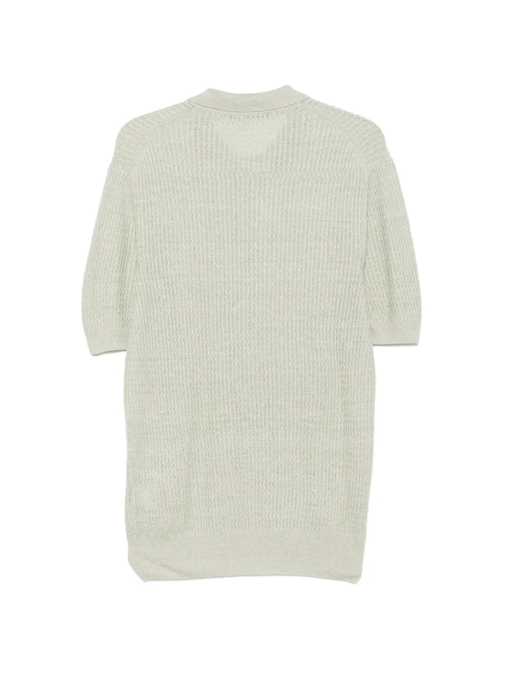 Tagliatore Gebreid poloshirt met textuur Groen