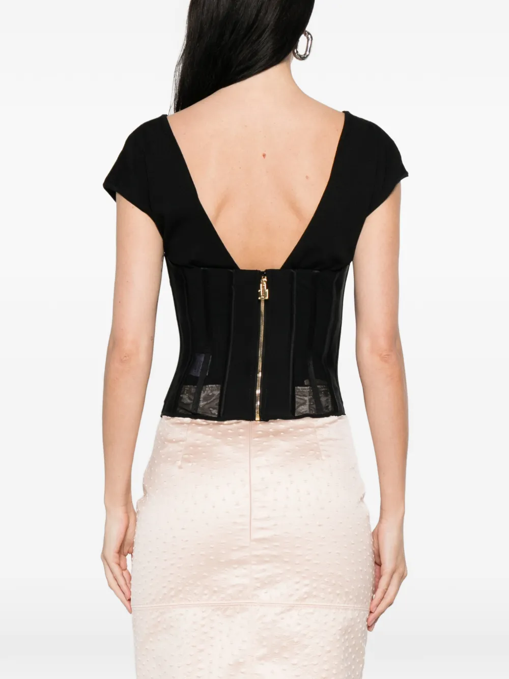 Elisabetta Franchi Korset met metalen detail Zwart