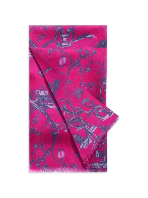 Shanghai Tang Tang floral frayed scarf