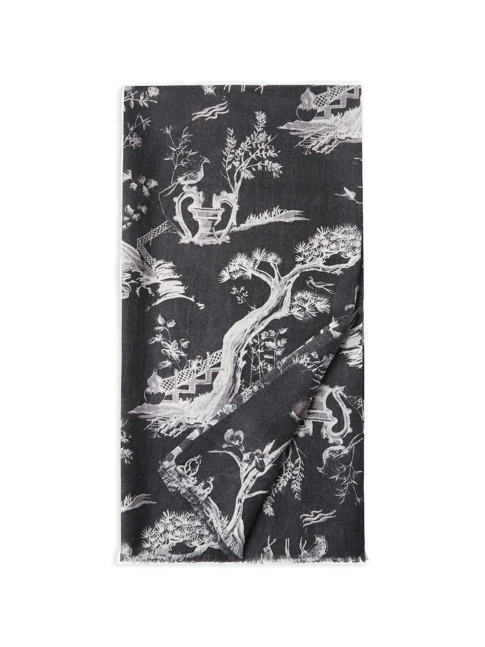 Shanghai Tang Tang printed scarf - Nero