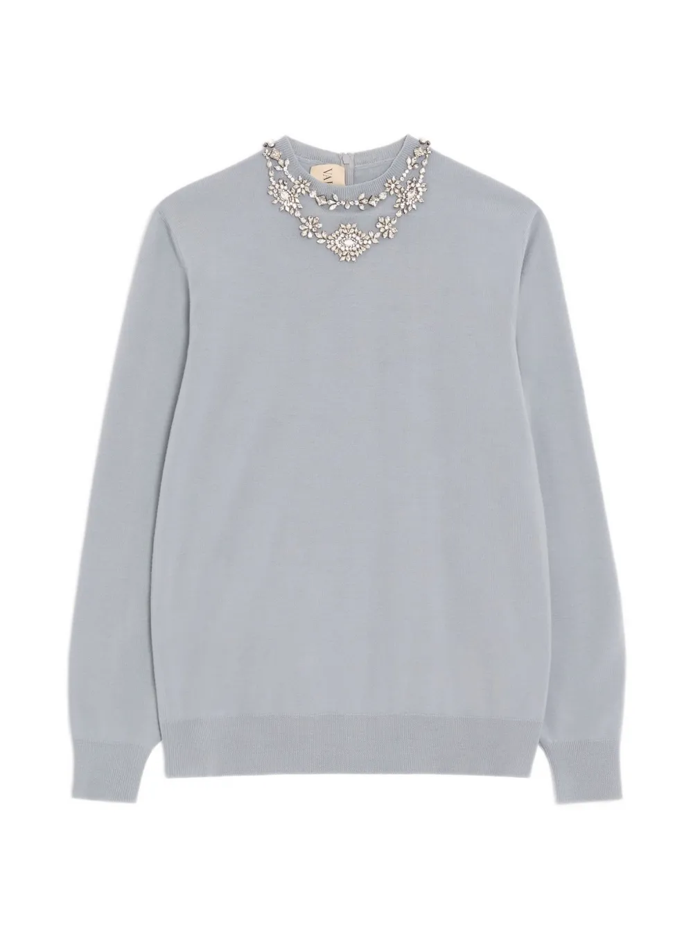 Valentino Garavani embroidered wool sweater - Grau