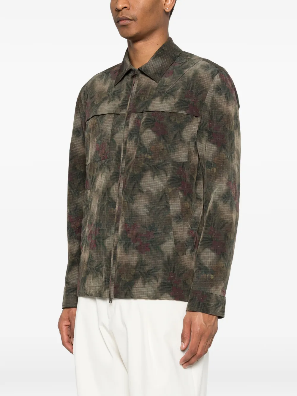 Herno Floral Print Jacket - Green 
