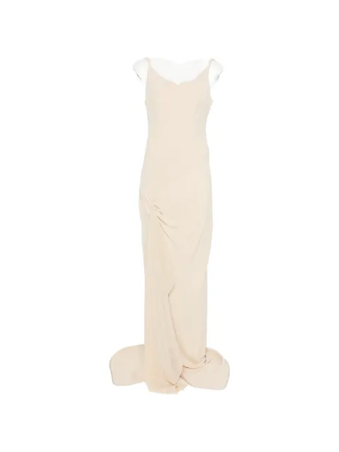 DE SANTIS gathered sleeveless maxi dress
