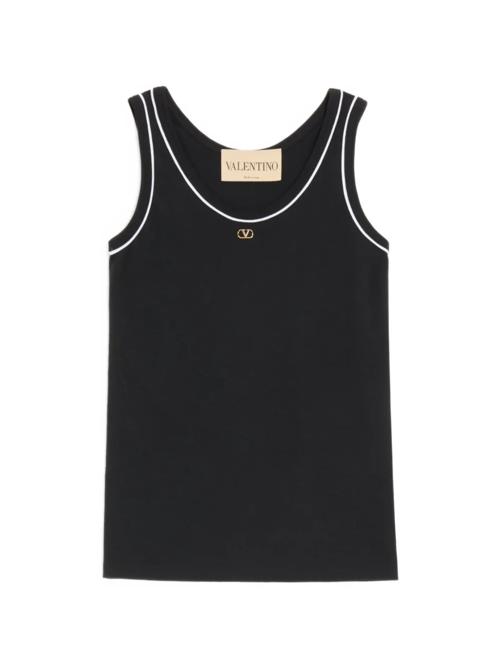 Valentino Garavani Top in jersey di cotone - Nero