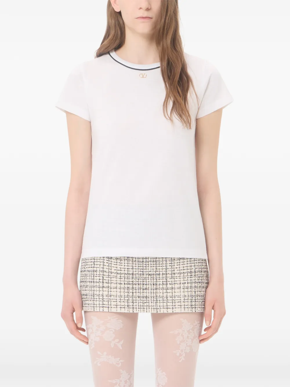 Valentino Garavani Katoenen jersey T-shirt Wit