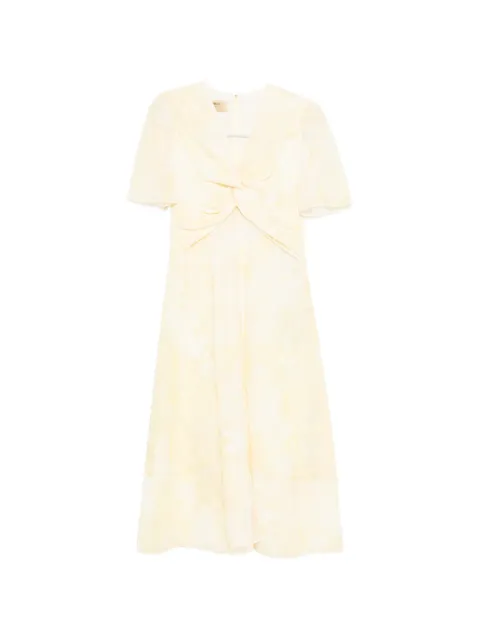 Curiel twisted short-sleeve midi dress