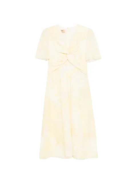 Curiel twisted short-sleeve midi dress