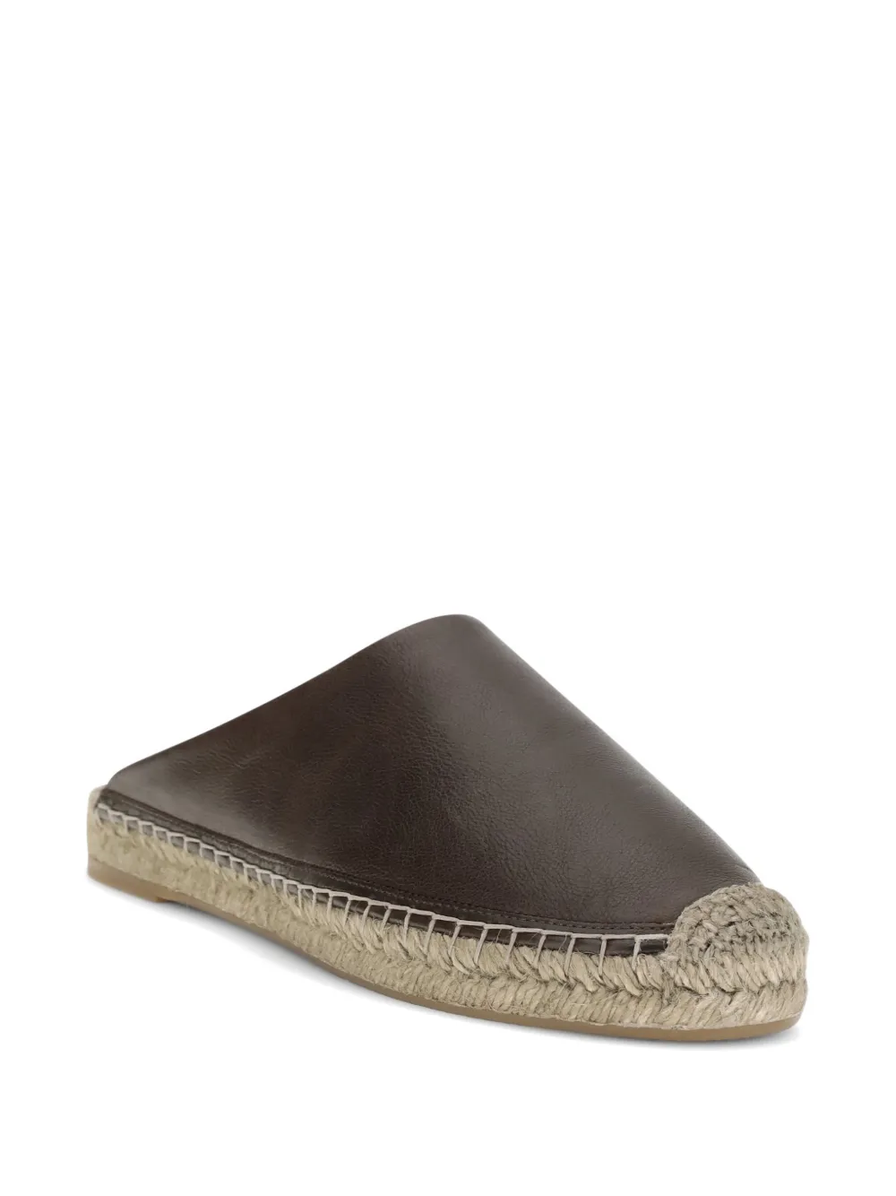 Brunello Cucinelli leather jute espadrilles Bruin