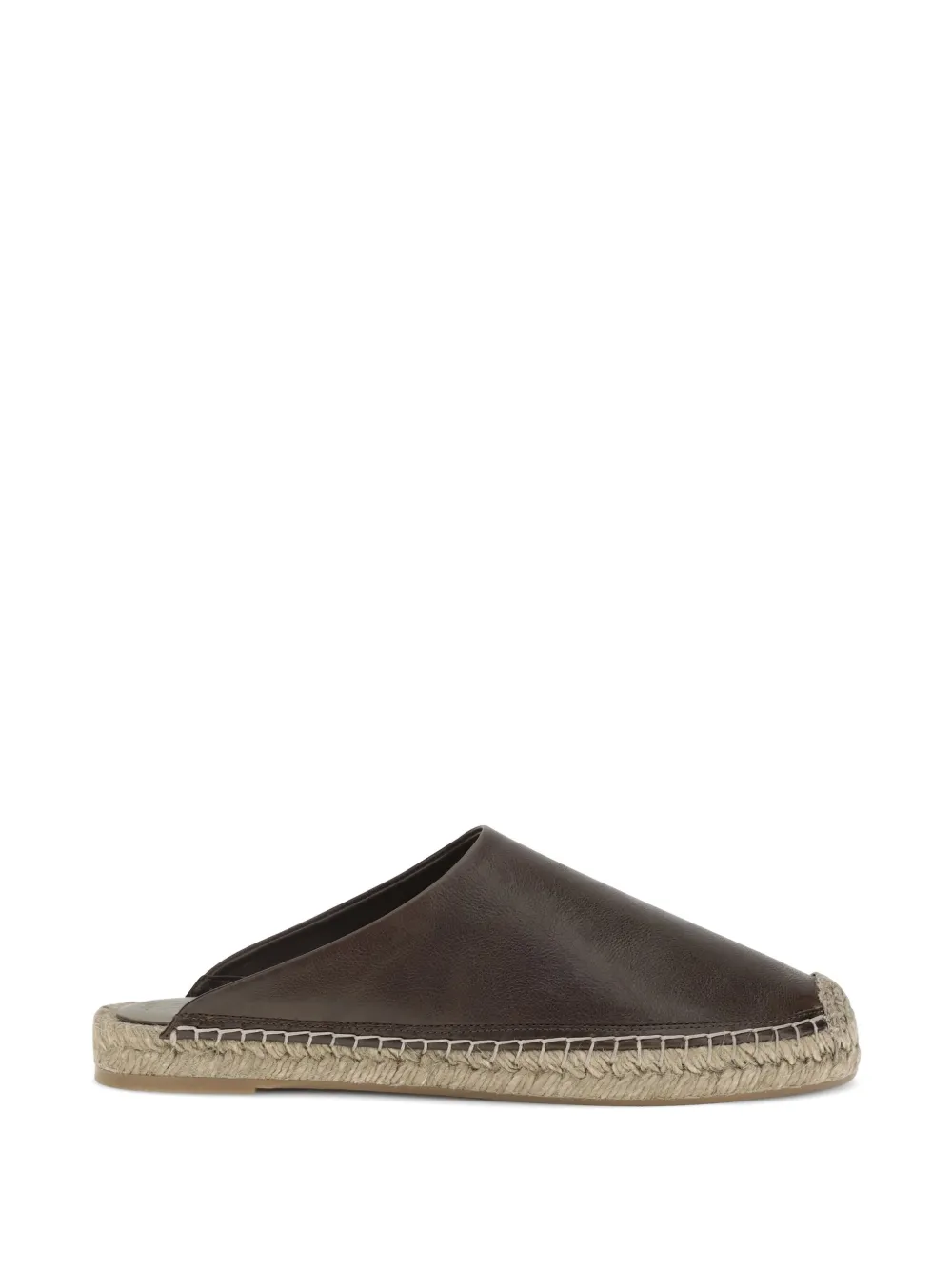 Brunello Cucinelli leather jute espadrilles Bruin