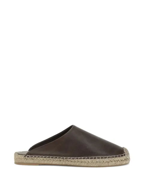 Brunello Cucinelli leather jute espadrilles