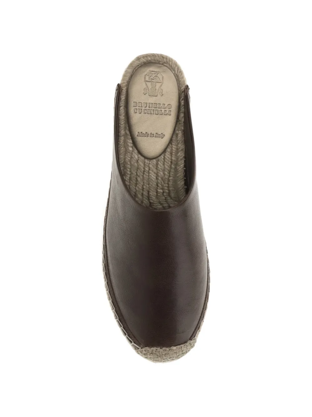 Brunello Cucinelli leather jute espadrilles Bruin