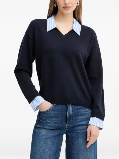Morgan V-neck long-sleeve sweater