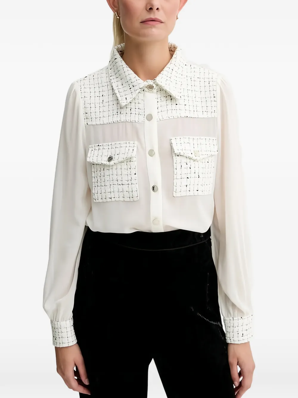  Morgan Camisa Tejida Con Bolsillo - Neutro 