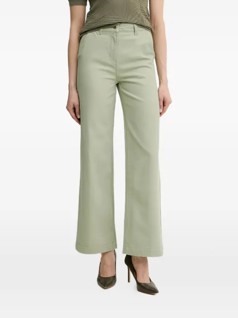 Morgan Calça jeans wide leg Pclana com fivela