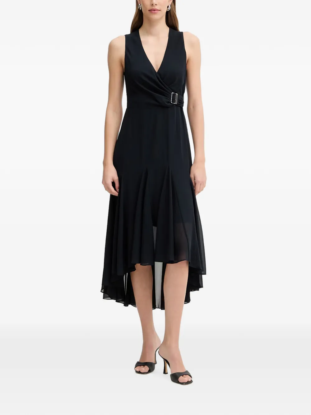 Morgan robe asymétrique à détail de boucle - Noir Morgan robe asymétrique à détail de boucle - Noir