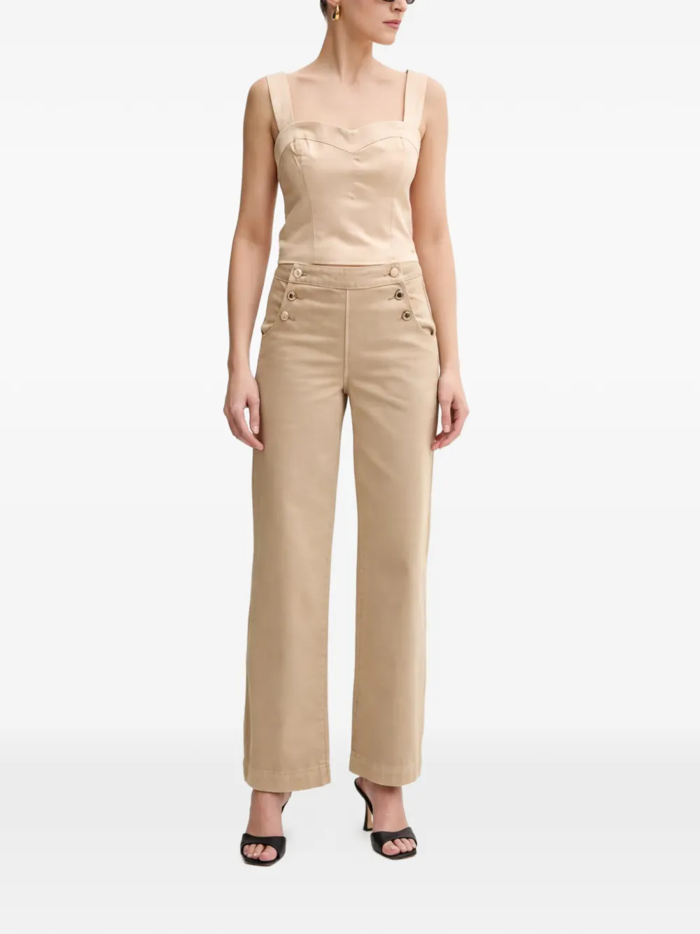  Morgan Pantalones Con Botones - Neutro 