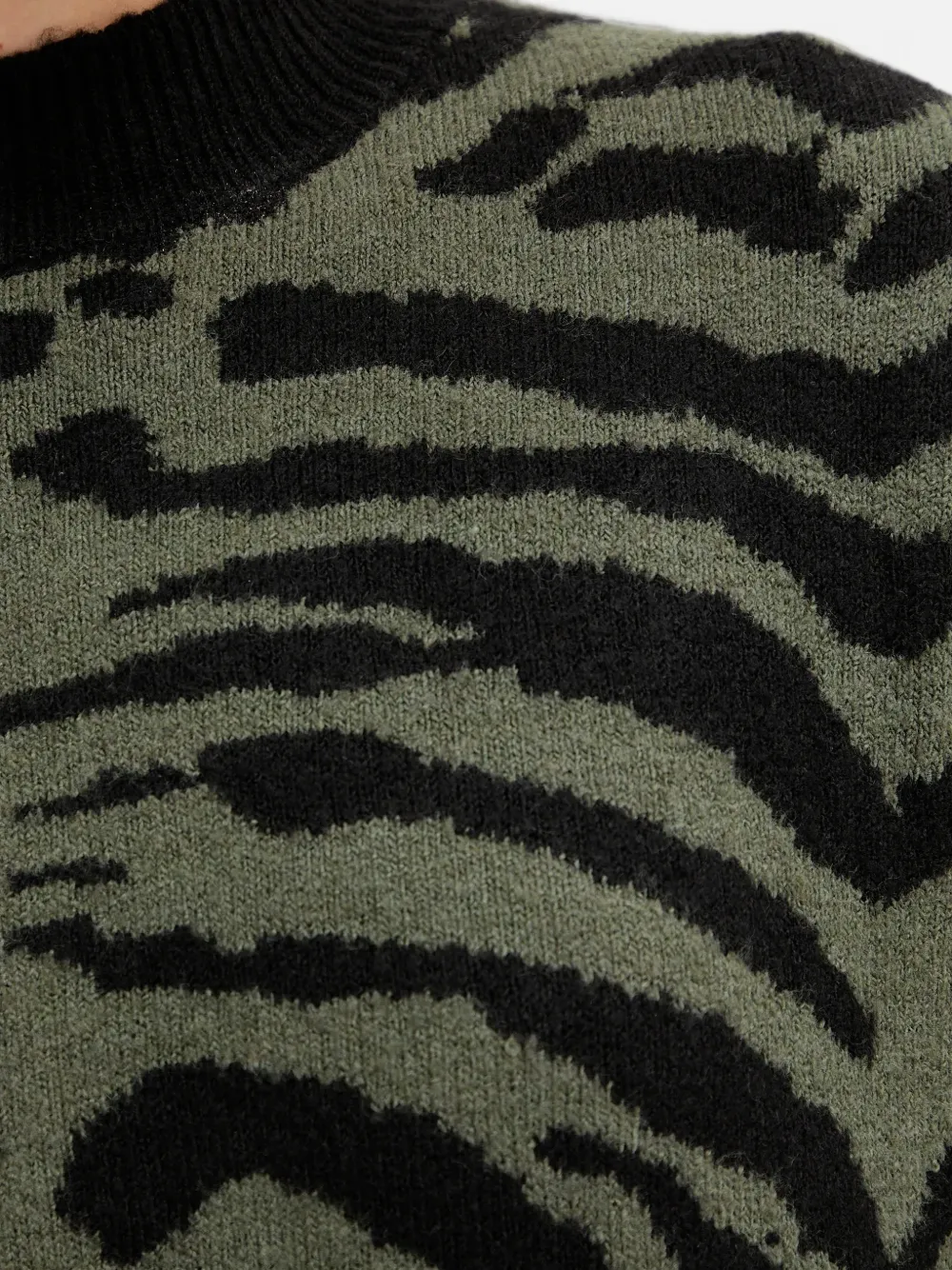 Morgan Trui met dierenprint Groen