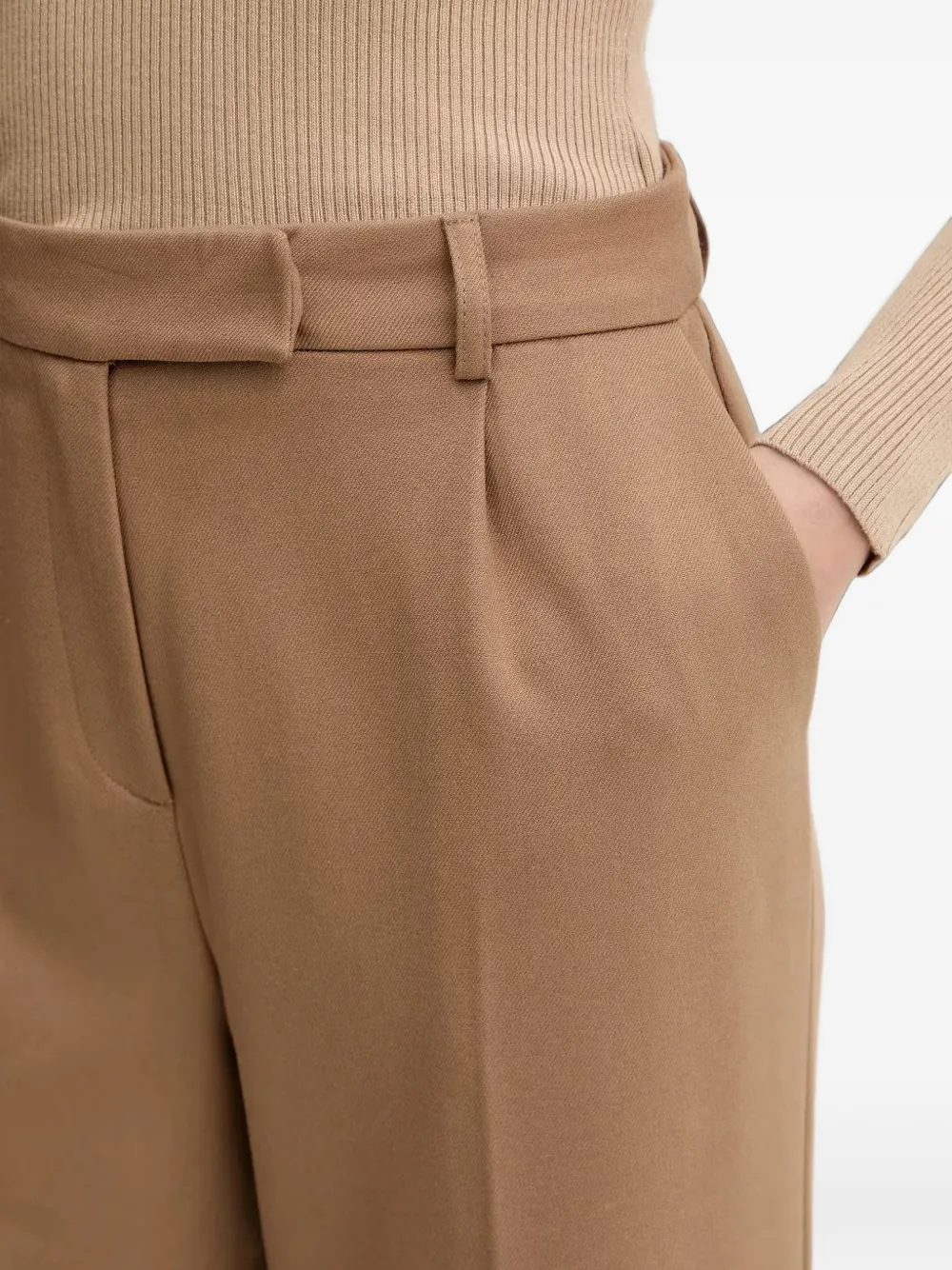 Morgan Pantalon met wijde pijpen Beige