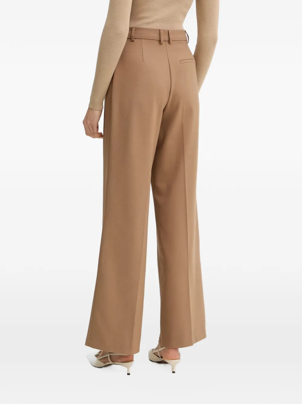 Morgan Pantalon met wijde pijpen Beige