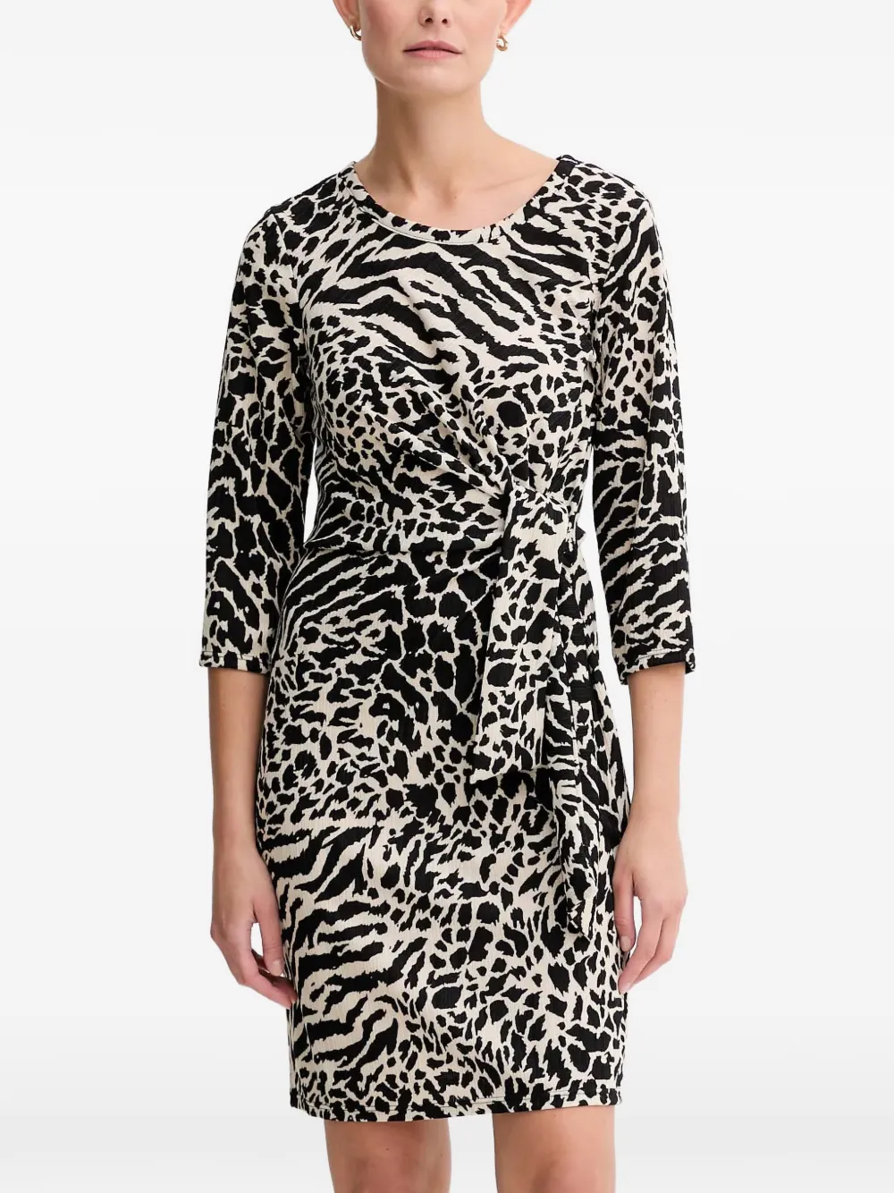 Morgan Reol animal-print knotted mini dress