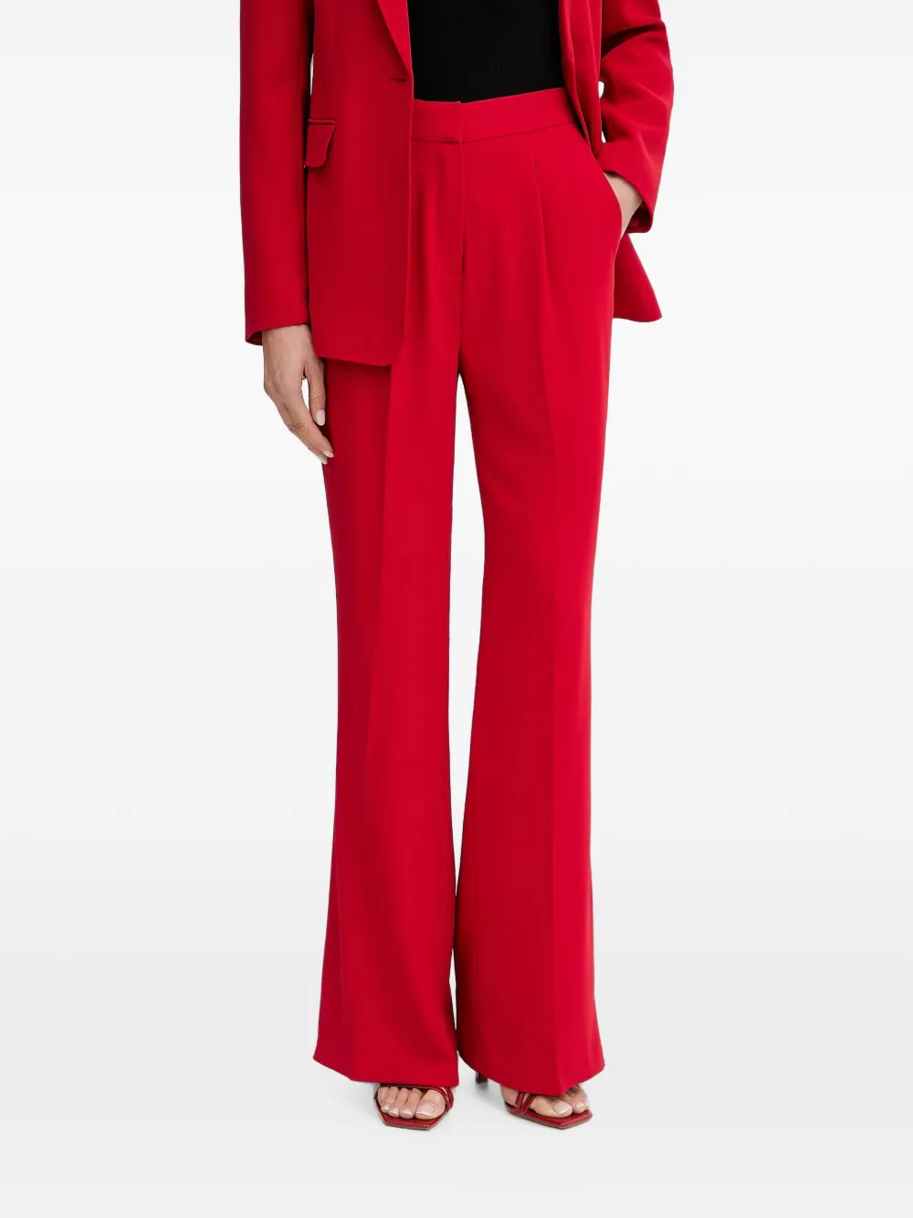 Morgan pleated wide-leg trousers