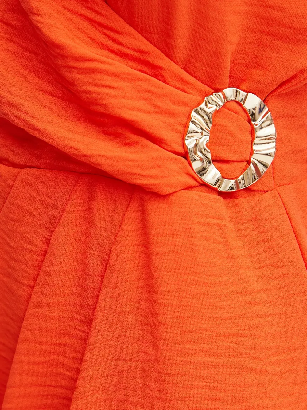 Morgan Mini-jurk met gesp en V-hals Oranje