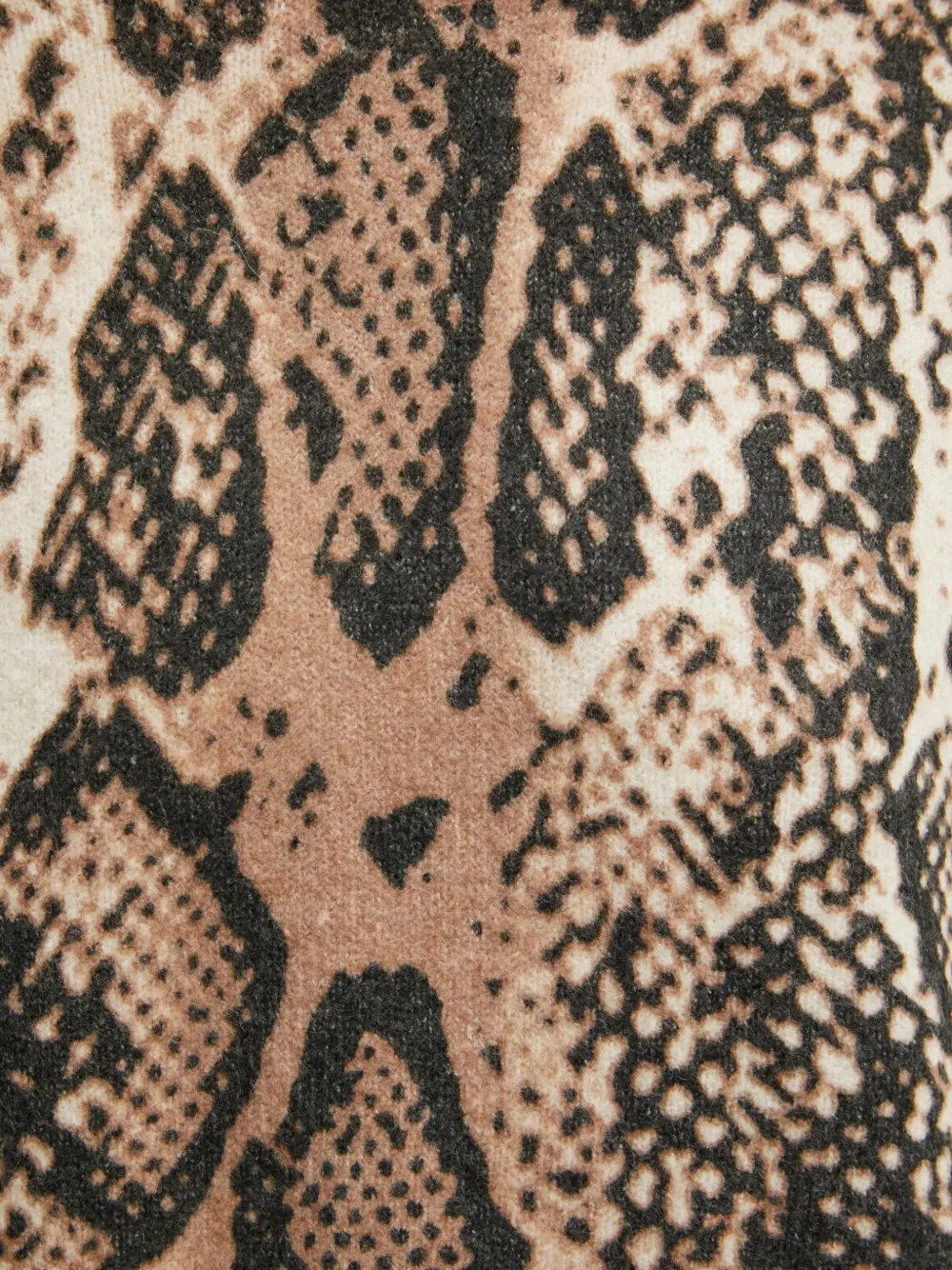 Morgan Jurk met slangenprint en lange mouwen Beige