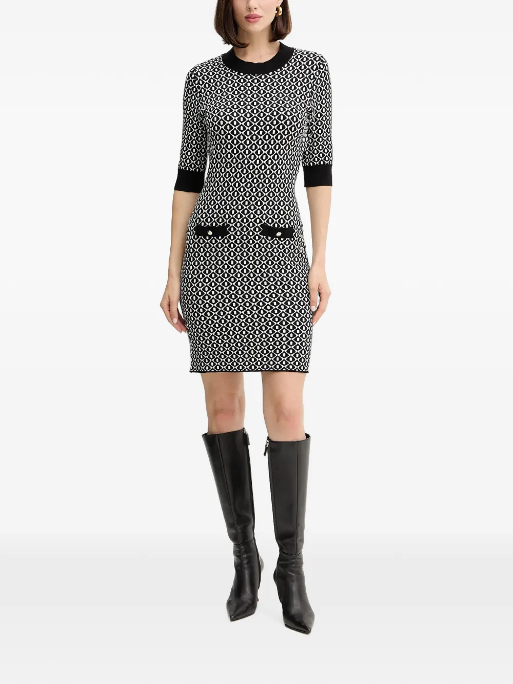Morgan Mini-jurk met print Zwart