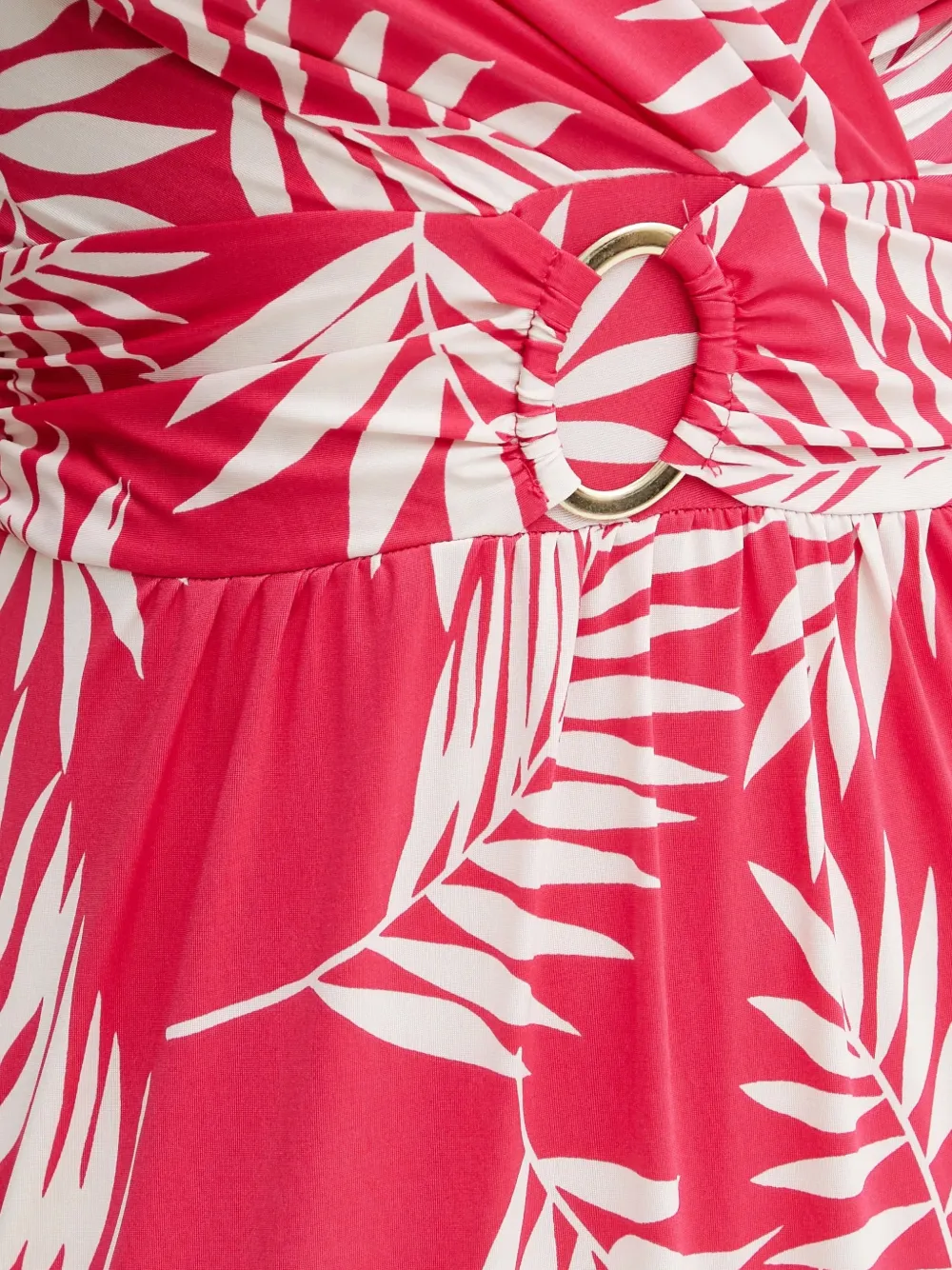 Morgan leaf-print maxi dress Roze