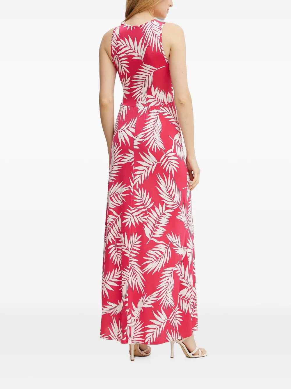 Morgan leaf-print maxi dress Roze