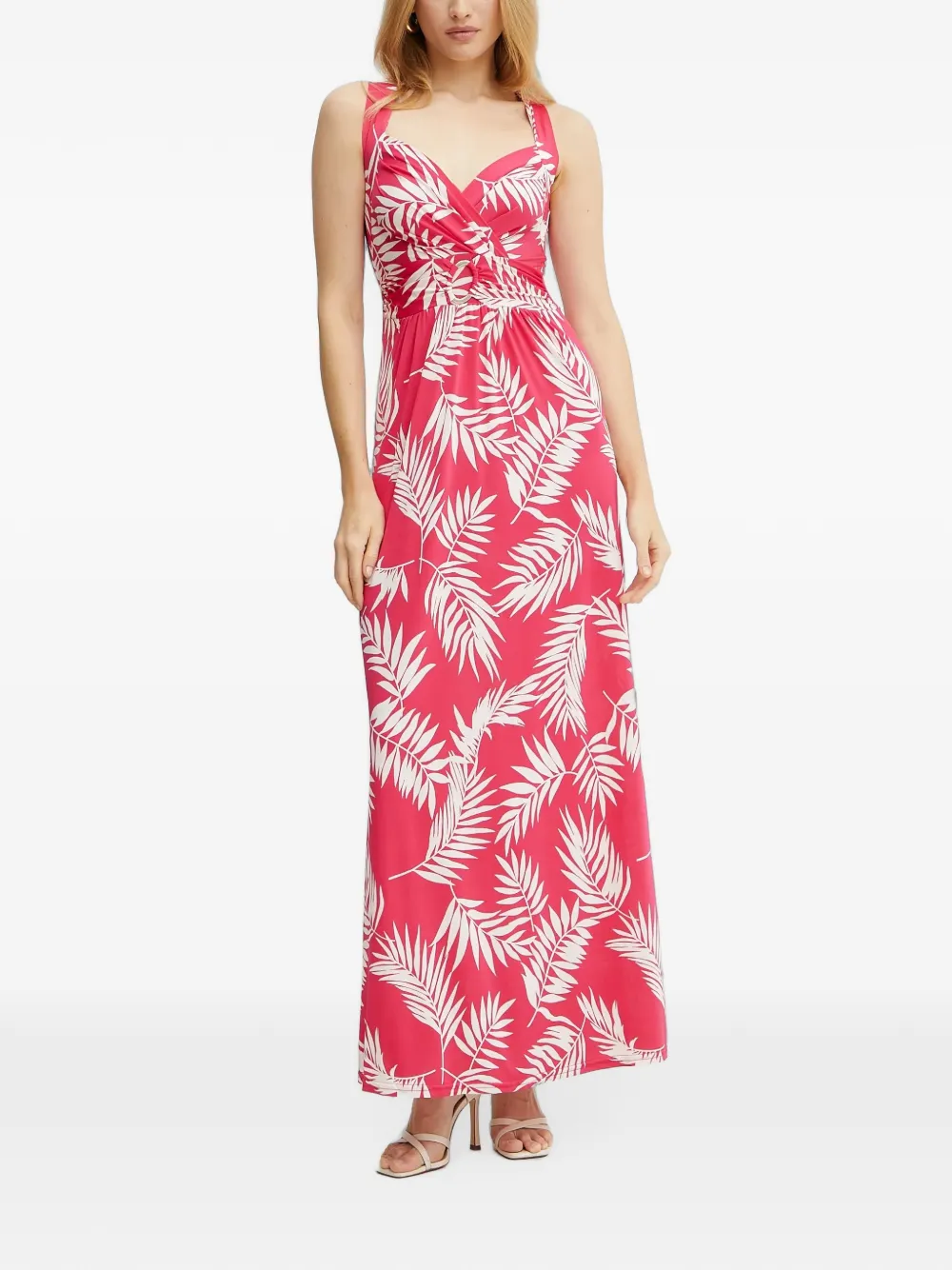 Morgan leaf-print maxi dress