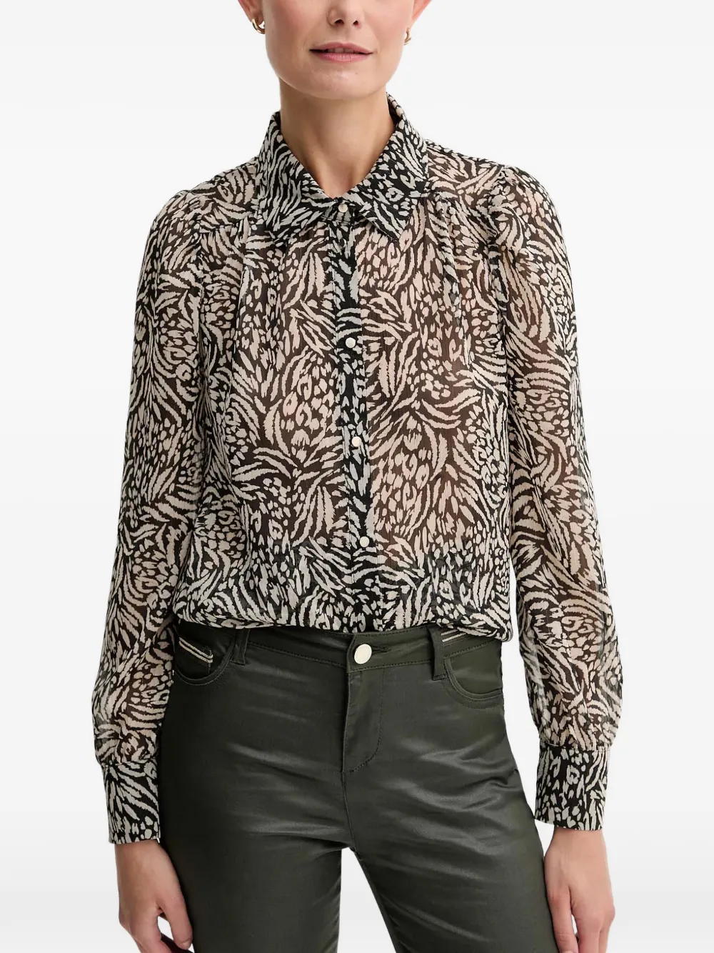 Morgan Capital blouse met print Zwart