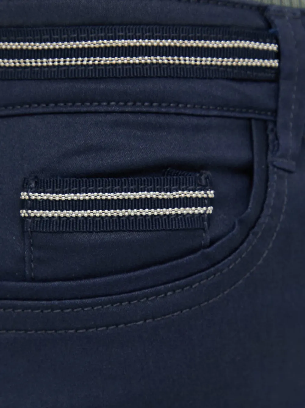 Morgan Skinny broek met afwerking van lint Blauw