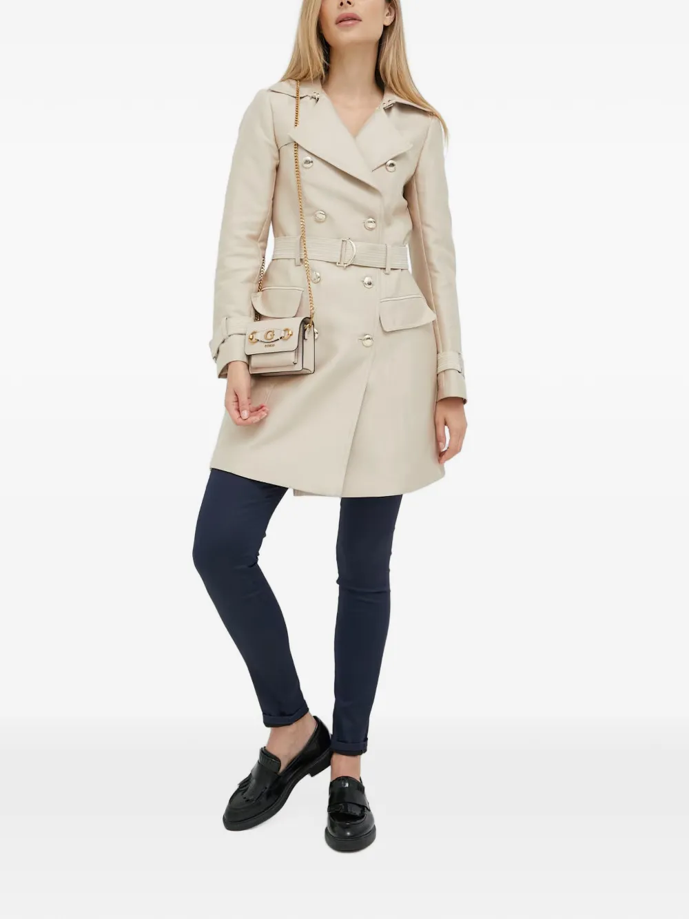 Morgan Skinny broek met afwerking van lint Blauw