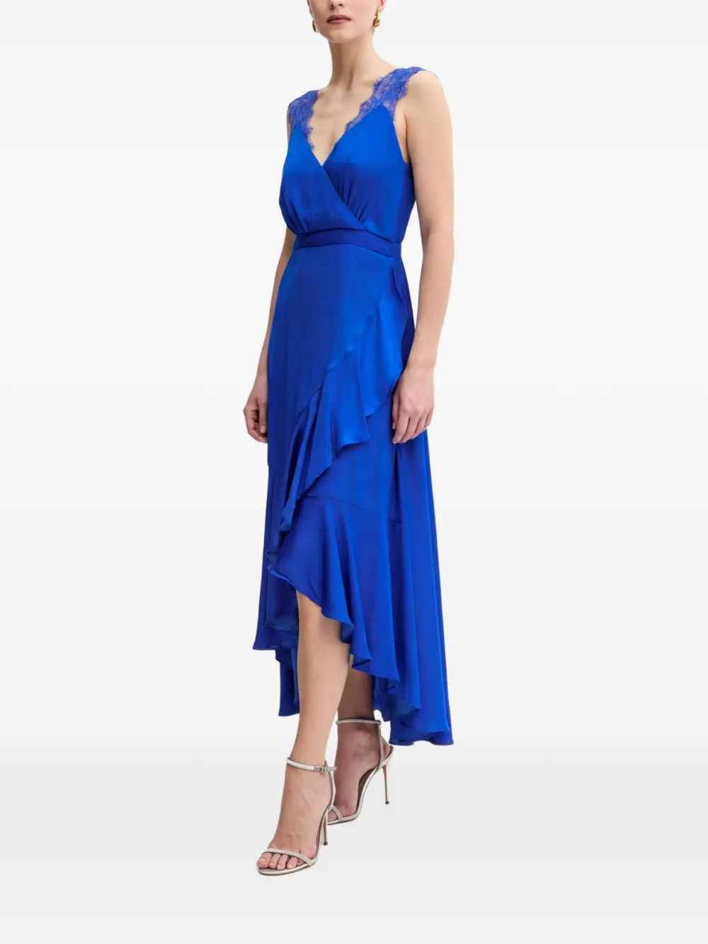 Morgan Rorla midi-jurk met ruches Blauw