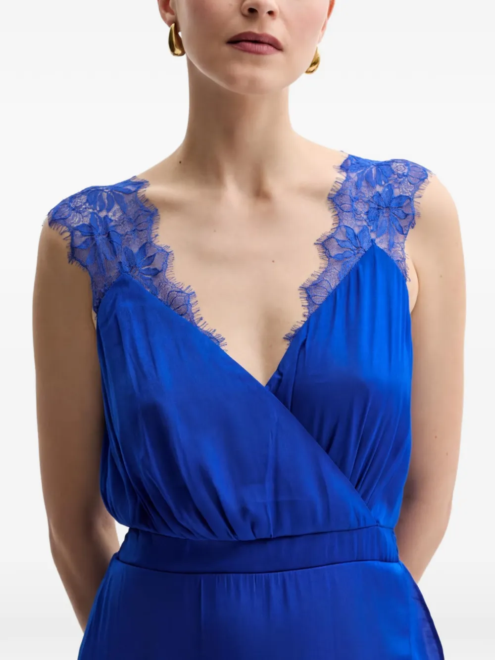 Morgan Rorla midi-jurk met ruches Blauw