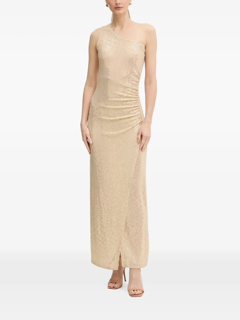 Morgan one-shoulder sequin-embellished maxi dress