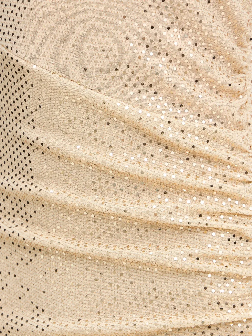 Morgan one-shoulder sequin-embellished maxi dress Beige
