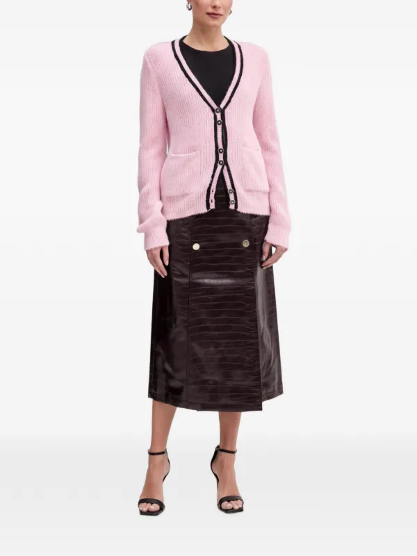 Morgan belted-waist Midi Skirt | Purple | FARFETCH