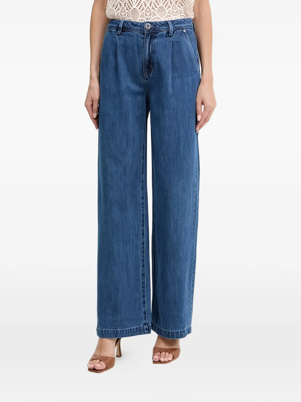 Morgan Pleated Trousers In Blue