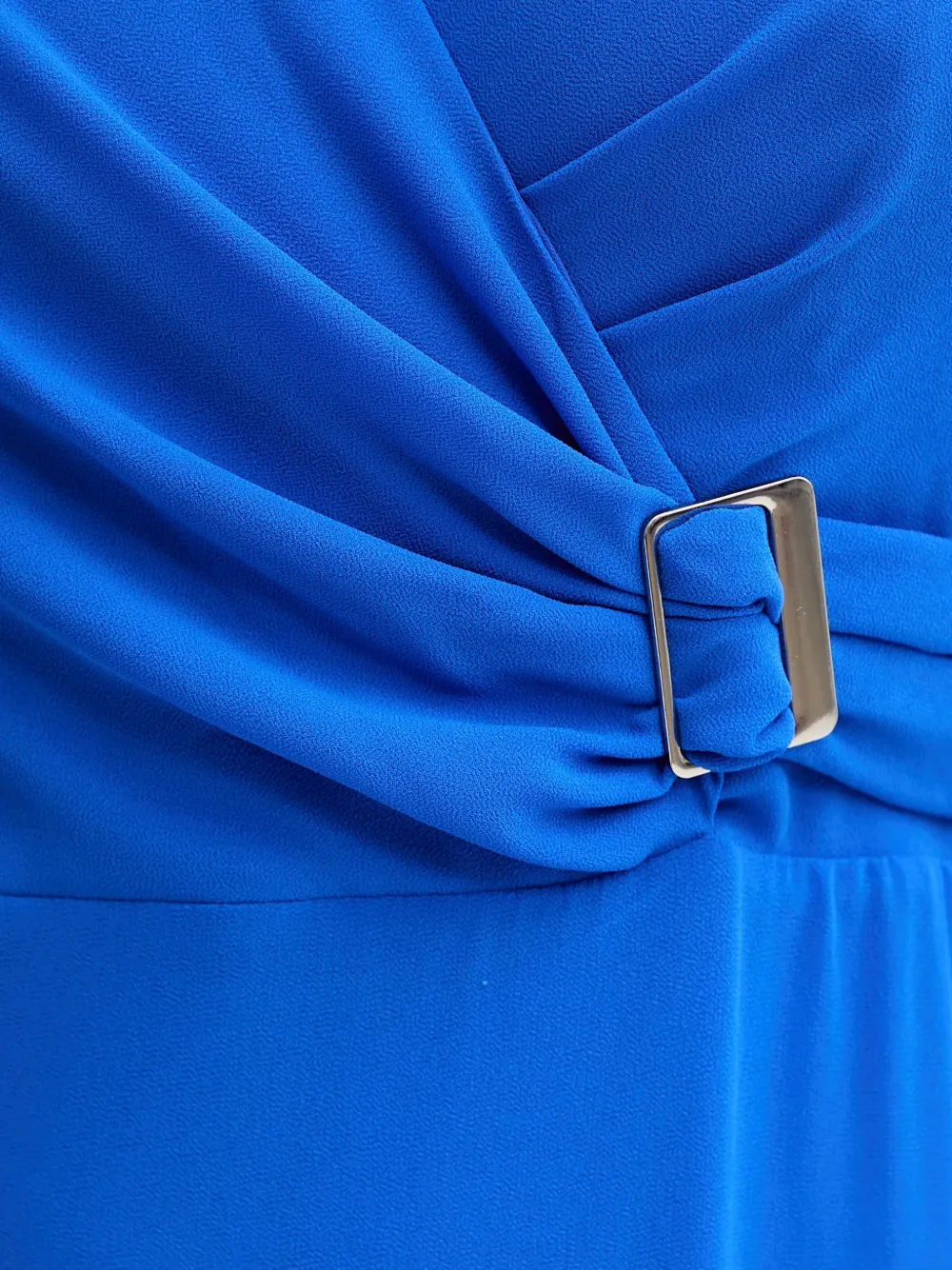 Morgan Midi-jurk met V-hals Blauw