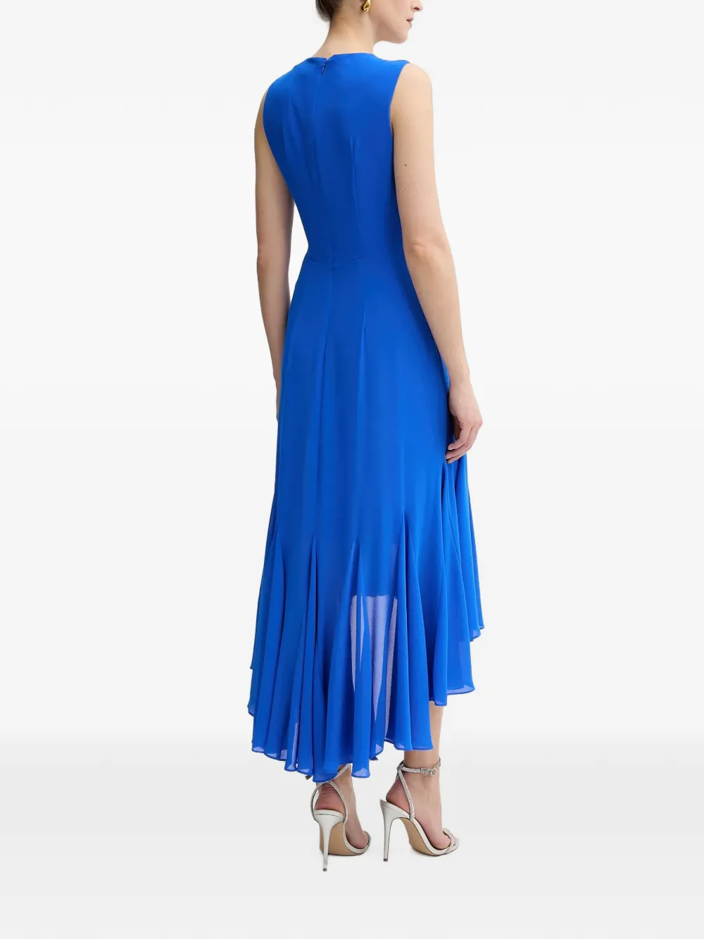 Morgan Midi-jurk met V-hals Blauw