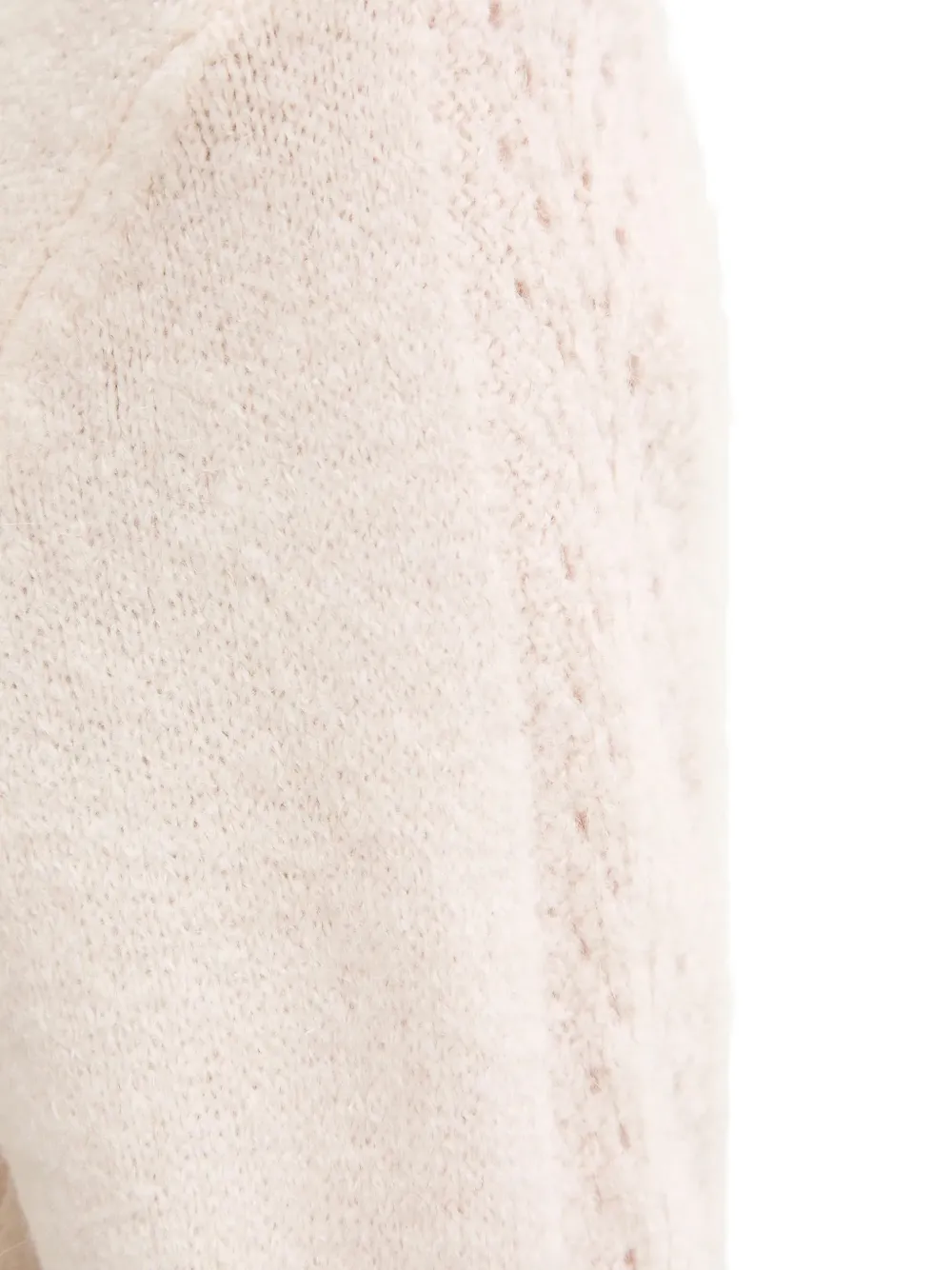 Morgan openwork V-neck sweater Wit