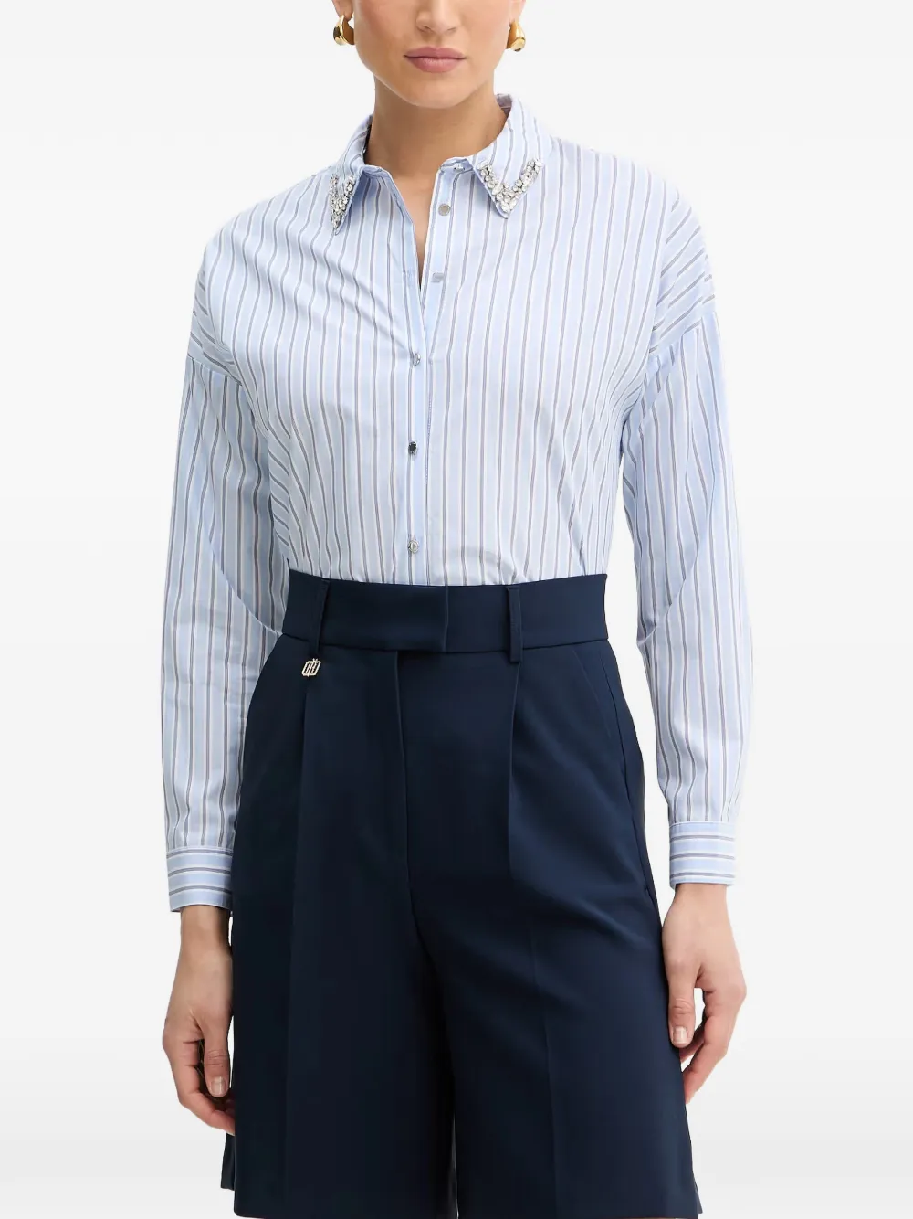 Morgan Striped Shirt In Blue