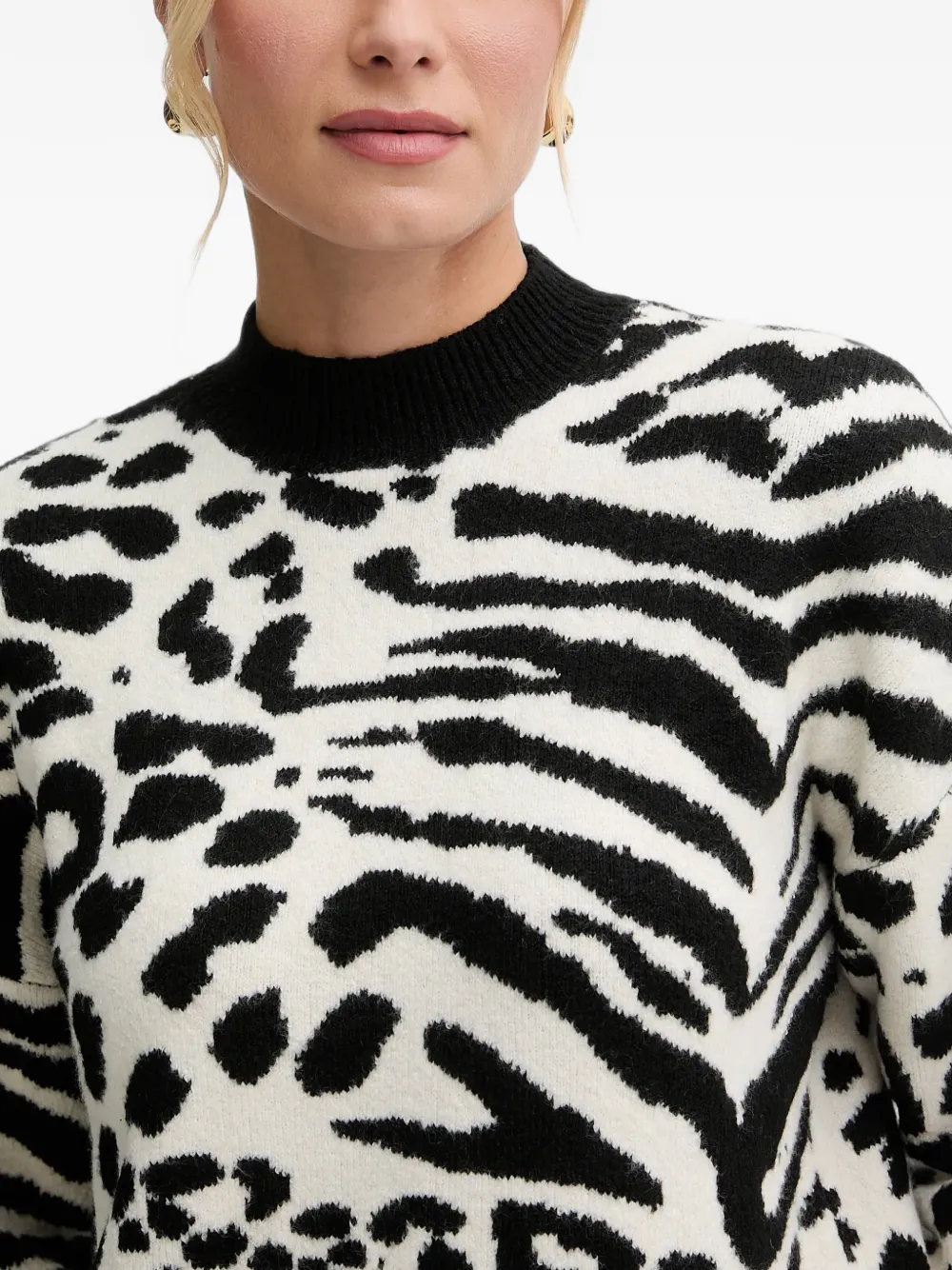 Morgan animal-print sweater Wit