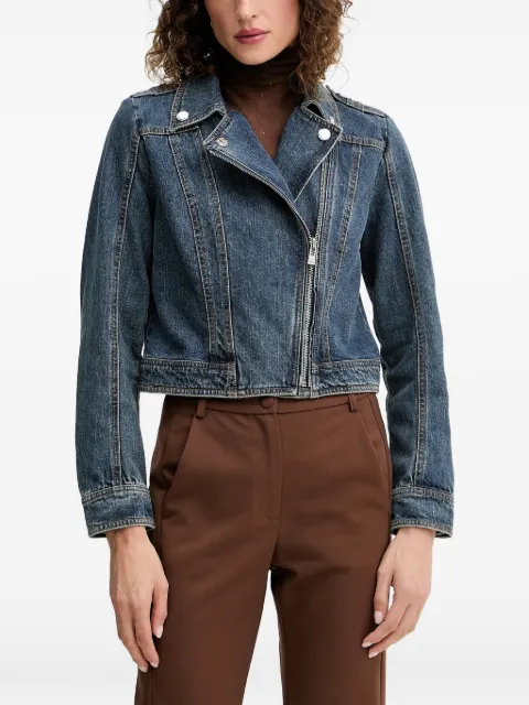 Morgan asymmetric-zip denim jacket